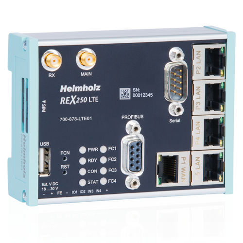 Router di dati - REX 250  - Helmholz GmbH & Co. KG - WAN / Ethernet / per rete
