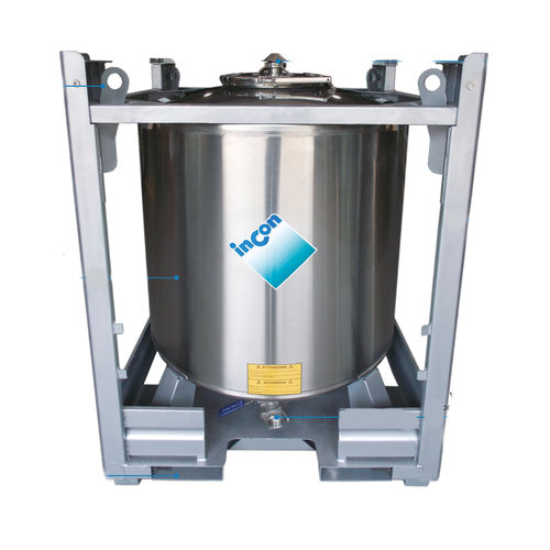 Contenitore IBC in acciaio inossidabile - PRC series - INCON - per alimenti / di prodotto chimico / per prodotti farmaceutici