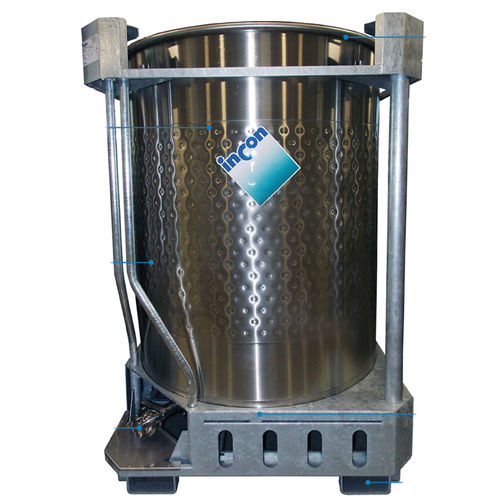 Contenitore IBC in acciaio inossidabile - PLA series - INCON - per alimenti / di prodotto chimico / per prodotti farmaceutici