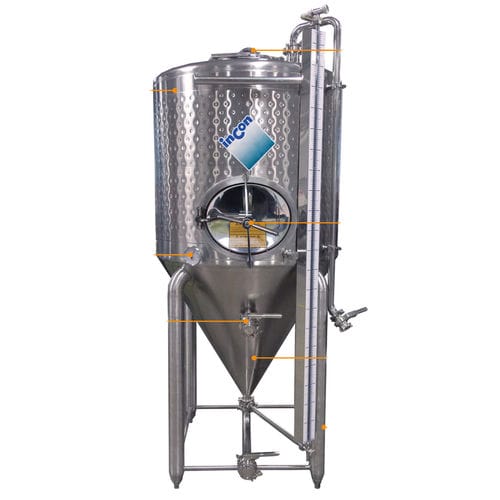 Serbatoio di stoccaggio - SCB series - INCON - per birra / in acciaio inossidabile / cilindrico