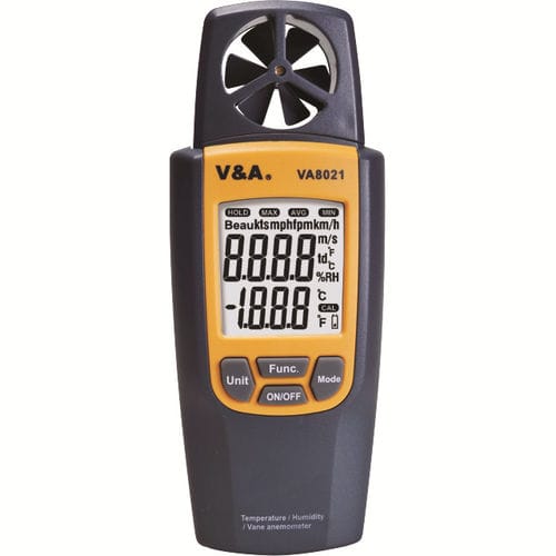 Termoanemometro a elica - VA8021 - Shanghai Yi Hua V&A Instrument Co., Ltd. - portatile / digitale / igrometro