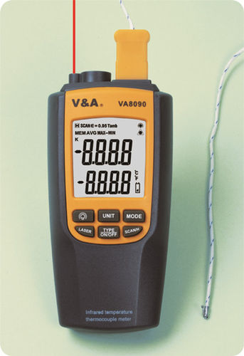 Termometro a infrarossi - VA8090 - Shanghai Yi Hua V&A Instrument Co., Ltd. - a termocoppia / a doppio display / portatile