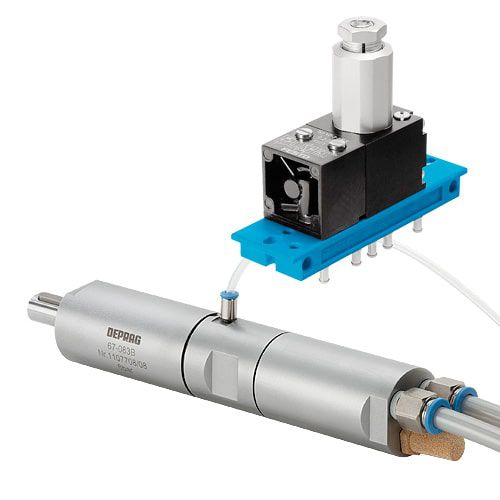 Freno motore pneumatico a ingranaggi planetari - 67X series - DEPRAG SCHULZ GMBH u. CO. KG - a paletta / ATEX / in acciaio inossidabile