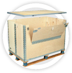 Cassa-pallet in acciaio - RePak P, T, L - Nefab - in compensato / da trasporto / pieghevole