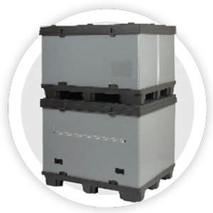 Cassa-pallet in plastica - Nefab - da trasporto / pieghevole