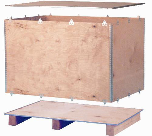 Cassetta in compensato - ExPak P - Nefab - di stoccaggio / pieghevole