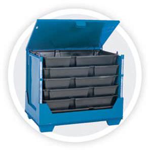Cassa-pallet in acciaio - Nefab - per prodotti pericolosi