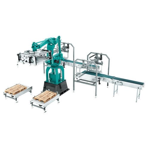 Cella robotizzata di pallettizzazione - Transpak - di depallettizzazione / per bottiglie / per armadietti in plastica