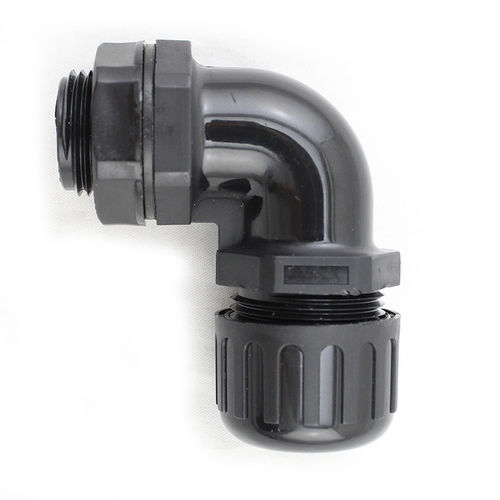 Raccordo ad avvitamento - AD series - Flexible Technology Co,.Ltd - gomito a 90° / in plastica / impermeabile