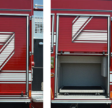 Porta ad avvolgimento - Gortite - Dynatect Manufacturing, Inc. - in alluminio / per interno / industriale