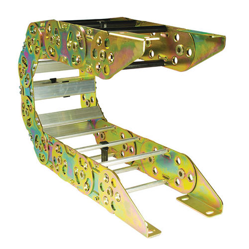 Catena portacavi aperta - Gortrac® XX series - Dynatect Manufacturing, Inc. - in metallo / con separatori / per carichi pesanti