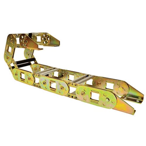 Catena portacavi aperta - Gortrac® MRC  - Dynatect Manufacturing, Inc. - in metallo / con separatori / leggera