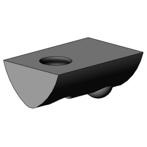 Dado a T - 3005 S 0x VZ 01 series - TecEnMa GmbH - in acciaio zincato / girevole / senza scanalature