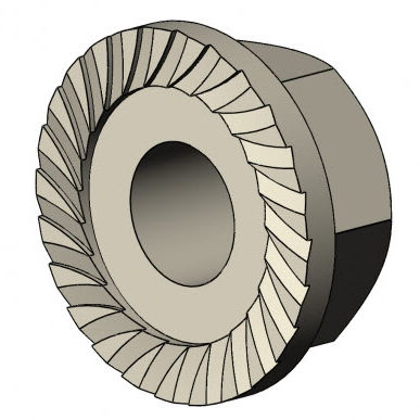 Dado esagonale - 3610 E NA 01 series - TecEnMa GmbH - flangiato / autofrenato / in acciaio inossidabile