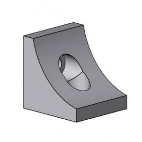 Squadra di fissaggio per profilati in alluminio - 4020 A 86 EL 01 series - TecEnMa GmbH - in alluminio / 90°