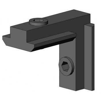 Squadra di fissaggio per assemblaggio di profilati - 4101 S 1002 VZ 01	 - TecEnMa GmbH - in zinco / 90° / con scanalature