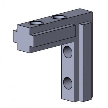Squadra di fissaggio per assemblaggio di profilati - 4101 S 0609 VZ 01 - TecEnMa GmbH - in zinco / 90° / con scanalature