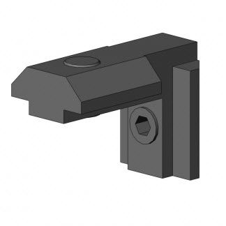 Squadra di fissaggio per assemblaggio di profilati - 4101 S 0801 VZ 01 - TecEnMa GmbH - in zinco / 90° / con scanalature