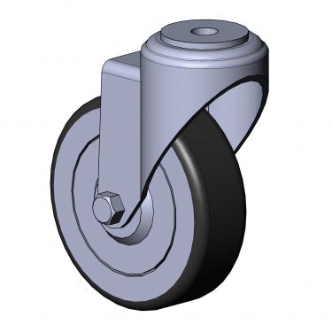Ruota girevole - 1320 K series - TecEnMa GmbH - a barra / in acciaio zincato / in gomma
