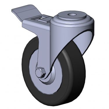 Ruota girevole - 1320 K series - TecEnMa GmbH - a barra / con freno / a foro centrale