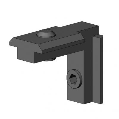 Squadra di fissaggio per assemblaggio di profilati - 4101 S 1001 VZ 01 - TecEnMa GmbH - in zinco / 90° / con scanalature