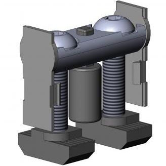 Connettore con dado per assemblaggio di profilati - 4608 S 0830 VZ 01 - TecEnMa GmbH