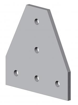Piastra di montaggio per assemblaggio di profilati - 4801 A T060 EL 01 series - TecEnMa GmbH