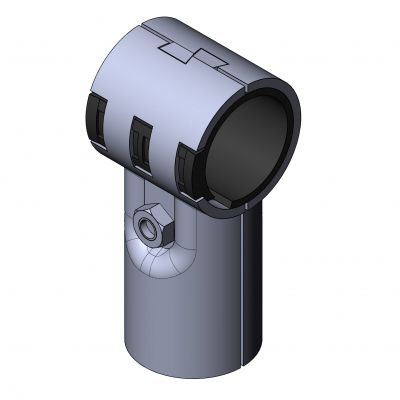 Connettore per tubi rotondo - 5013 S 001 SW 01 - TecEnMa GmbH - a T / in plastica / in zinco
