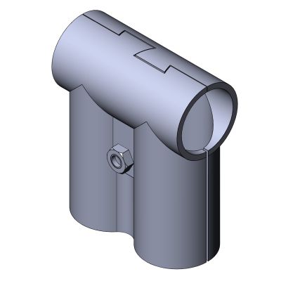 Connettore per tubi rotondo - 5014 S 001 SW 01 - TecEnMa GmbH - a T / in zinco / appoggio centrale