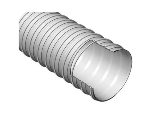 Tubo flessibile per prodotti sfusi - SERIE 6 PVC M1 - Gap Plastomere - per aria calda / per trasporto pneumatico / flessibile