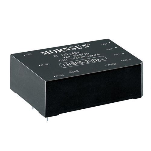 Alimentatore elettrico incapsulato - LHE05-20A/C/Dxx series - MORNSUN Guangzhou Science & Technology Co.,Ltd. - AC/DC / regolato / a due uscite
