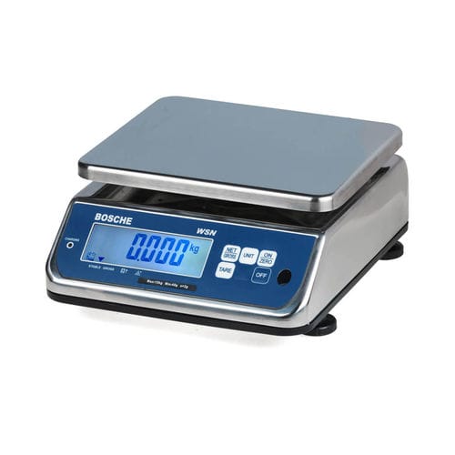 Bilancia a piattaforma - WSN series - Bosche GmbH & Co. KG - con display LCD / in acciaio inossidabile / IP68