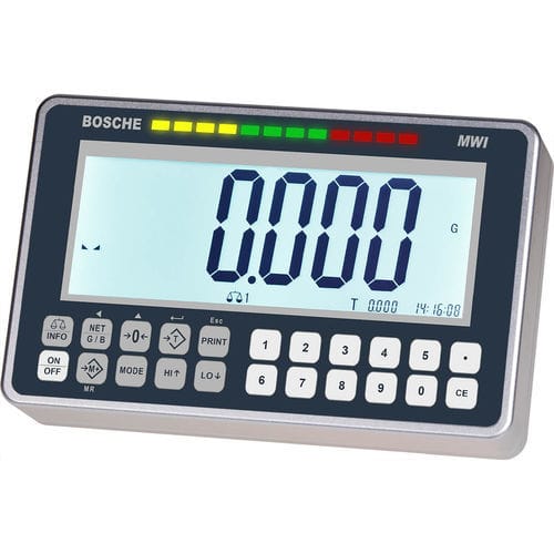 Terminale di pesatura display LCD - MWI - Bosche GmbH & Co. KG - benchtop / ad incastro / RS-232
