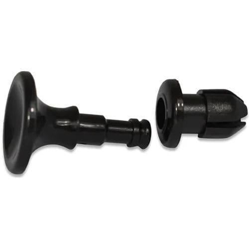 A ABSOPRO Rivetti 11mm Foro 21mm Testa Plastica Nero (Set Di 20