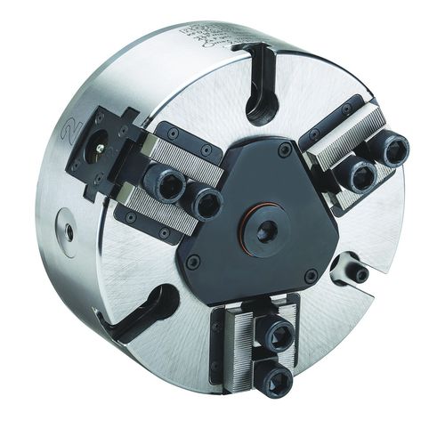 Mandrino automatico - KFD-EC - RÖHM GmbH - 3 ganasce / con foro passante / a centro chiuso