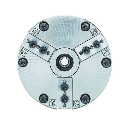Mandrino automatico - PKF - RÖHM GmbH - 3 ganasce / di alta precisione / con foro passante