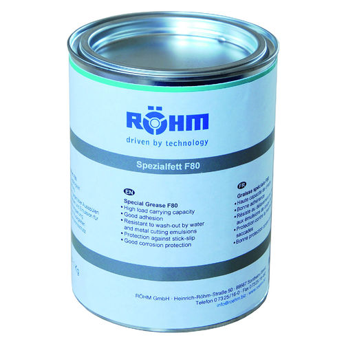 Grasso di lubrificazione - F80 - RÖHM GmbH - per mandrino a tre griffe / industriale