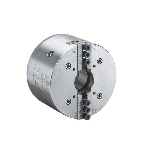Mandrino automatico - KFD-HS - RÖHM GmbH - 2 ganasce / con foro passante / adattatore