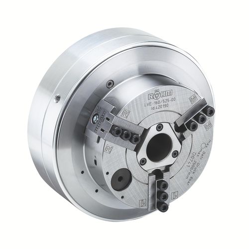 Mandrino automatico - LVE - RÖHM GmbH - 3 ganasce / cilindrico / a forte serraggio