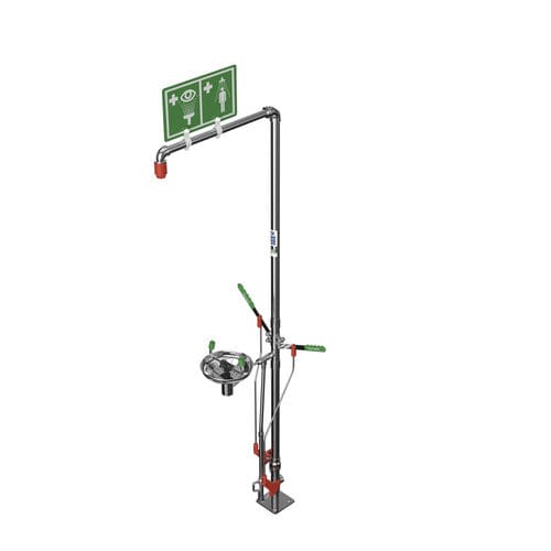 Doccia di sicurezza da terra - EXP-SD-18G/85G - Hughes Safety Showers - con lavaocchi/lavafaccia / non riscaldata / per ambienti pericolosi