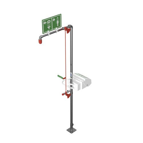 Doccia di sicurezza da terra - EXP-20G/45G - Hughes Safety Showers - con lavaocchi/lavafaccia / per ambienti pericolosi / da interno