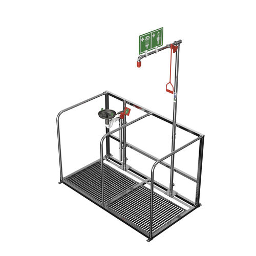 Doccia di sicurezza da terra - EXP-65G - Hughes Safety Showers - con lavaocchi/lavafaccia / da interno