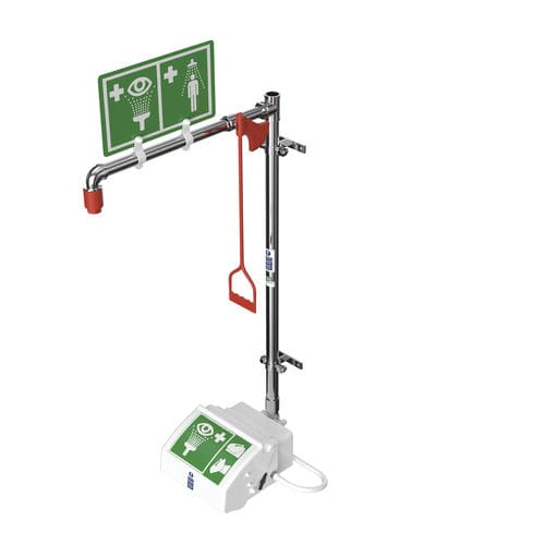 Doccia di sicurezza da parete - STD-33G/45G - Hughes Safety Showers - con lavaocchi/lavafaccia / non riscaldata / per ambienti pericolosi