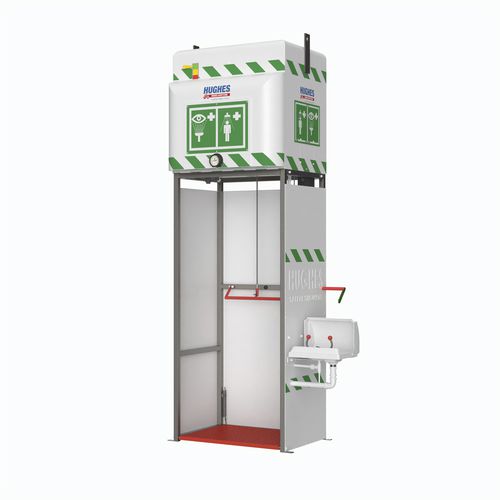 Doccia di sicurezza da terra - EXP-MH-14KS/350 - Hughes Safety Showers - con lavaocchi/lavafaccia / con serbatoio / per ambienti pericolosi