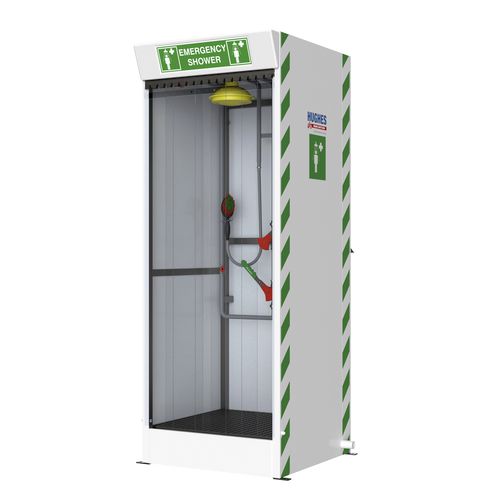 Doccia di sicurezza da terra - STD-SD-31K/V - Hughes Safety Showers - multi-ugelli / da interno / di decontaminazione