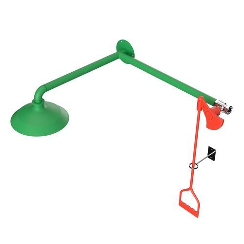 Doccia di sicurezza con installazione su porta - LAB-23GS/OD - Hughes Safety Showers - da interno / di decontaminazione / in acciaio inossidabile
