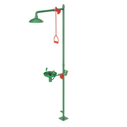 Doccia di sicurezza da terra - LAB-18GS/34G - Hughes Safety Showers - non riscaldata / con lavaocchi/lavafaccia / per ambienti pericolosi