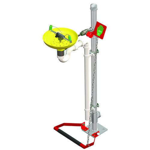 Lavaocchi da terra - STD-75G/P - Hughes Safety Showers - in plastica / per ambienti pericolosi / da interno