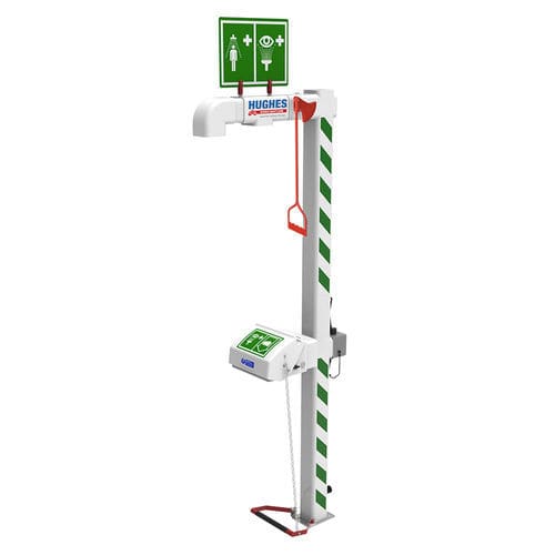Doccia di sicurezza da terra - EXP-AH-5G/45G - Hughes Safety Showers - da esterno / per ambienti pericolosi / con lavaocchi/lavafaccia
