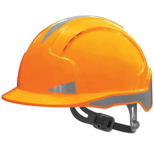 Elmetto Antinfortunistica Casco Di Sicurezza Portwest PS53 - Leggero, Senza Picco, Classe ANSI E, Colori Vari, Per Lavoro E Cantiere Casco Lavoro Leggero Nero Arancione
